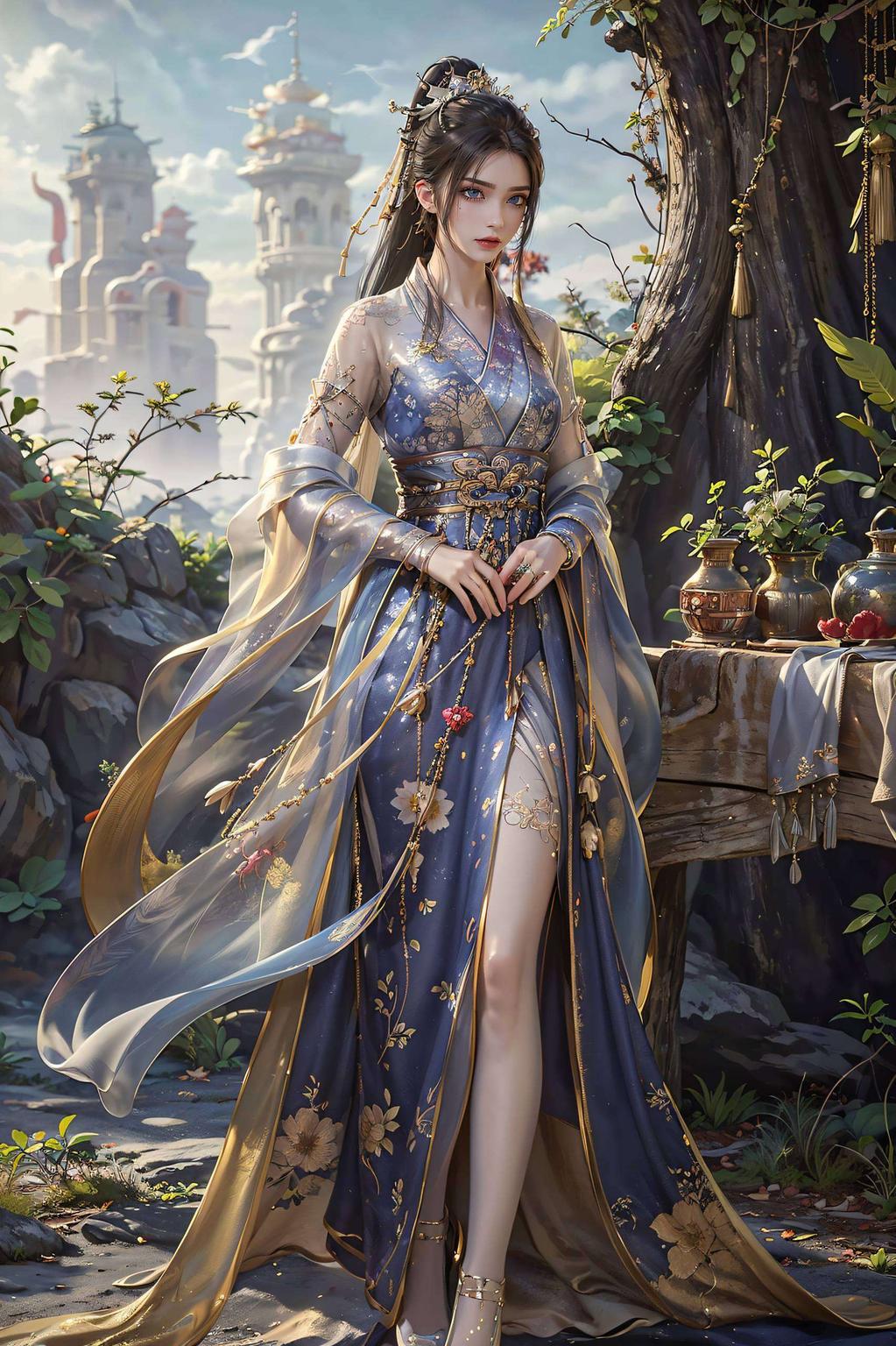 这横屏高清壁纸简直让人眼前一亮！雪白肌肤、深邃眼神快来感受这份冷酷美人的魅力吧！