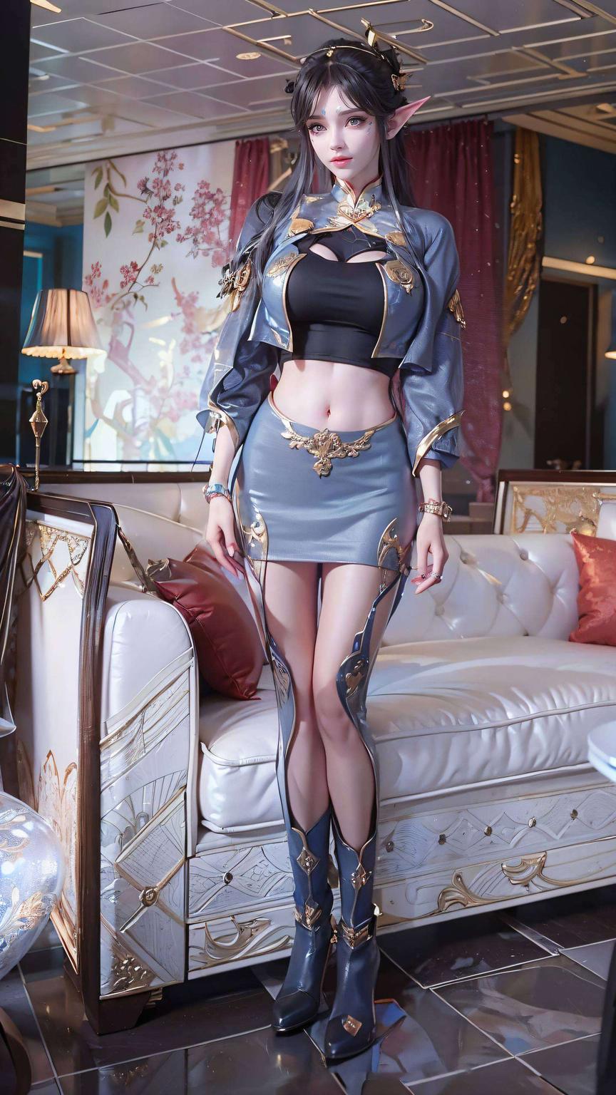 完美像素今天给大家带来一款超高清的电脑动画壁纸！这款壁纸以凤清儿建模真人照片为原型