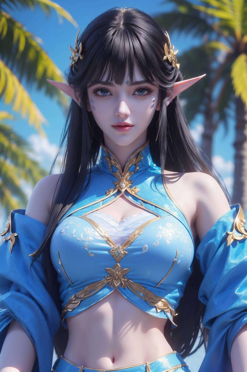 以国漫女神动态凤清儿为主题