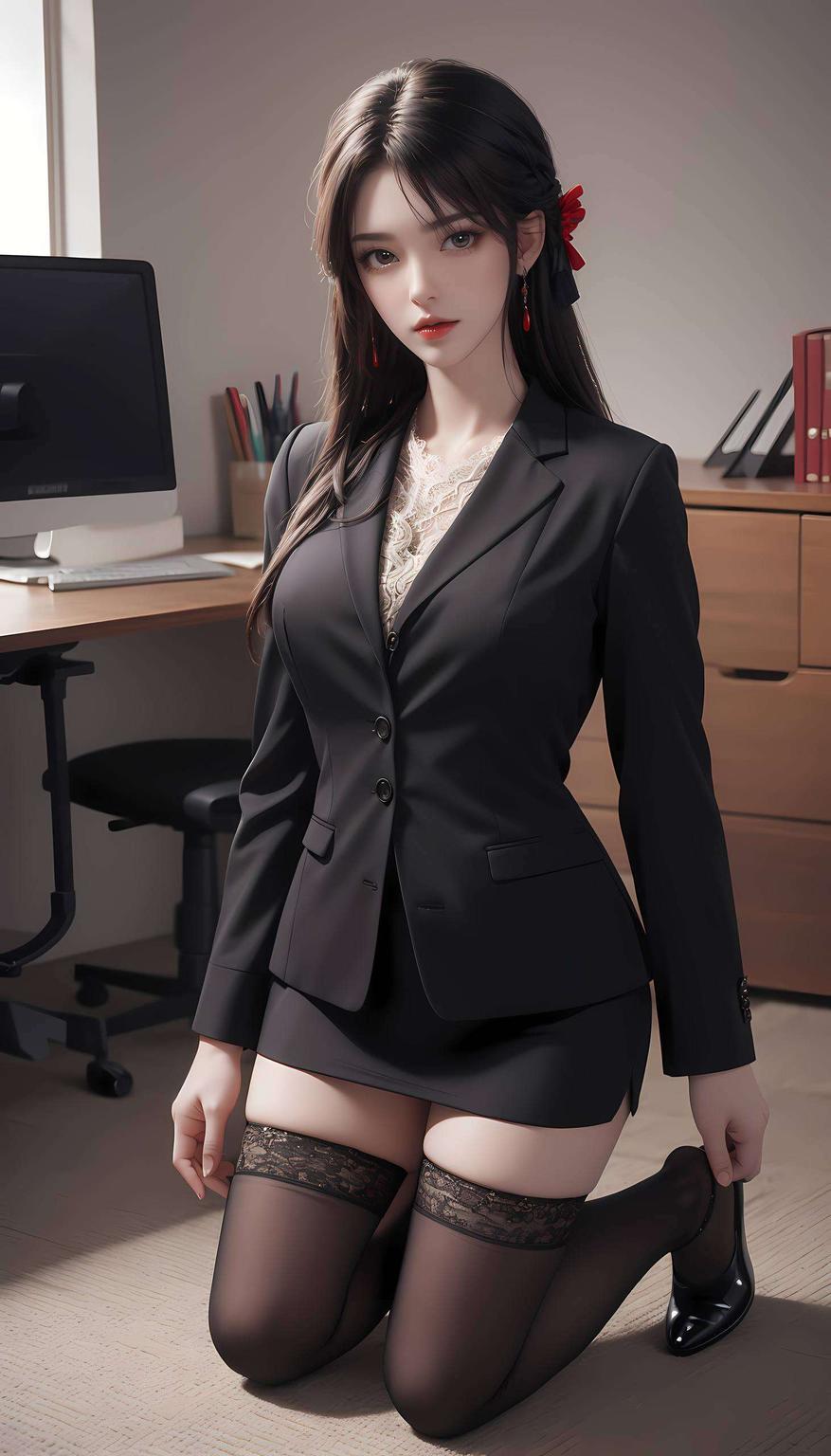 这款黑化火灵儿动态壁纸神秘的眼神中藏着不屈的灵魂