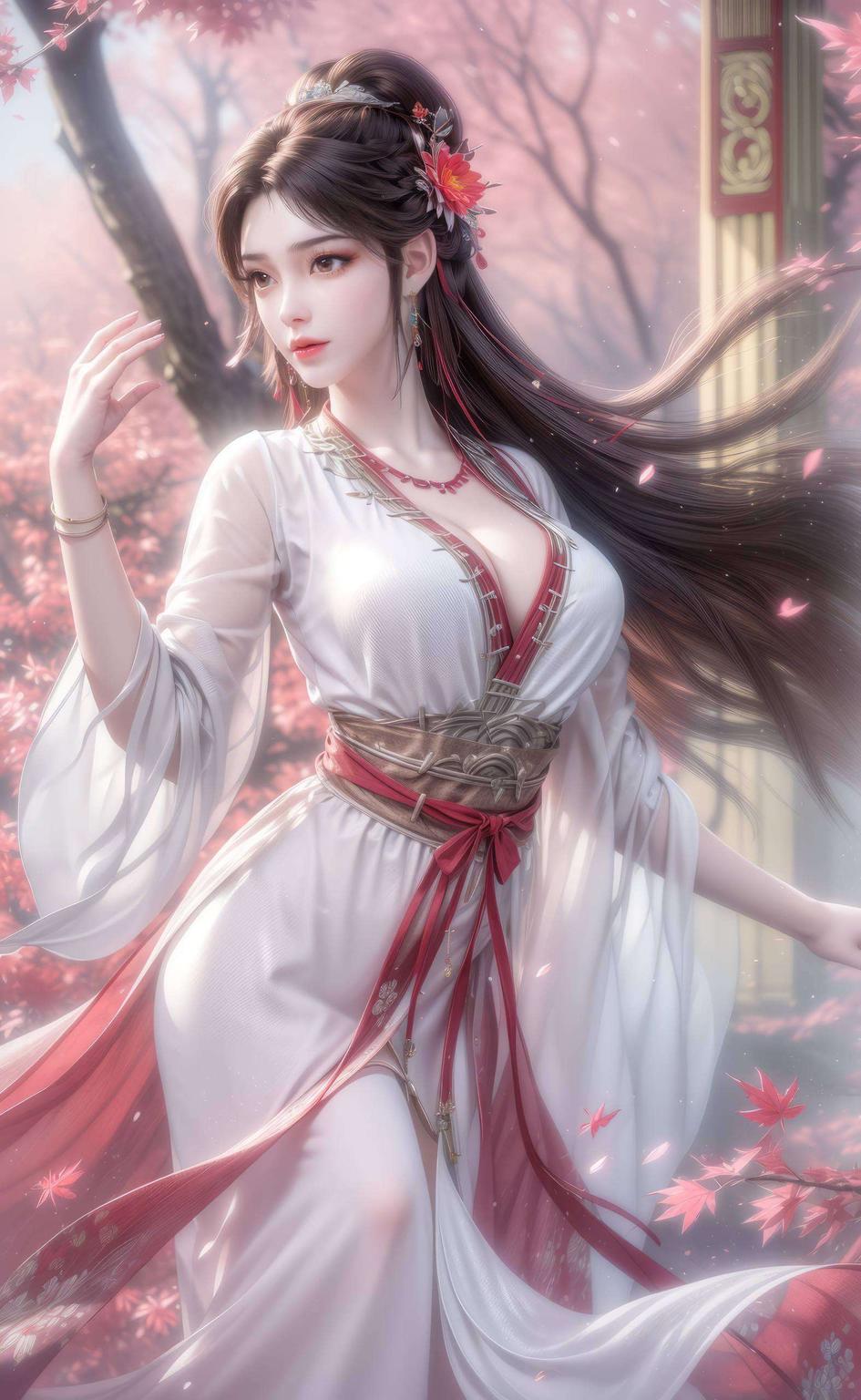 火灵儿采桑女造型清新脱俗