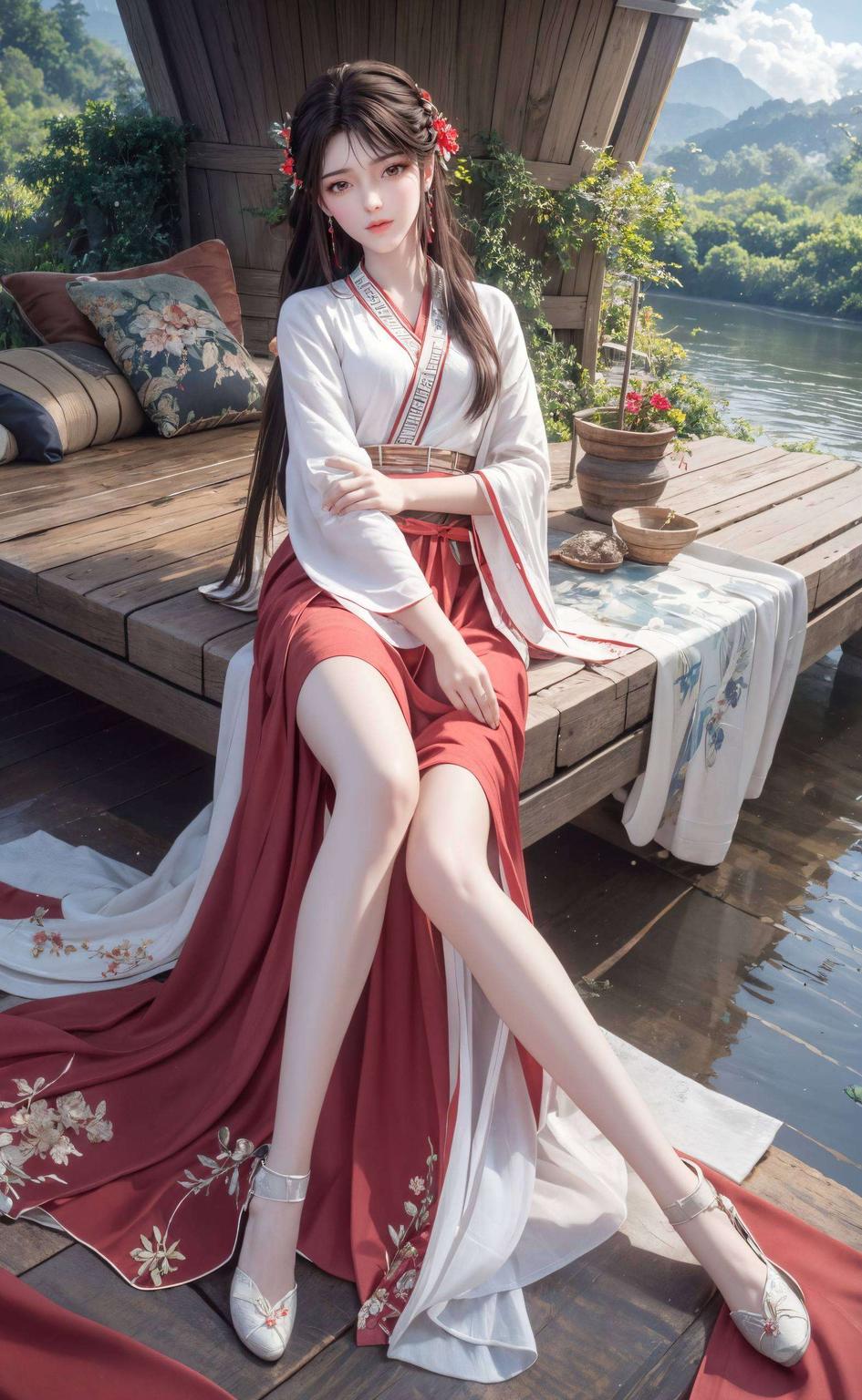 极简壁纸映绿意火灵儿与火桑树共舞