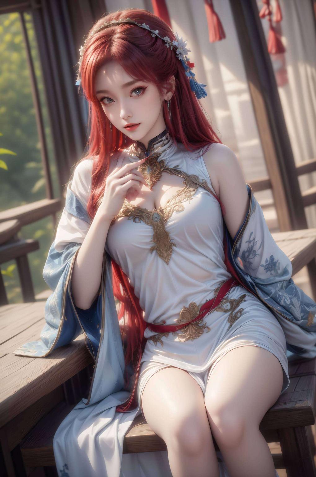 愁绪萦绕古典美人