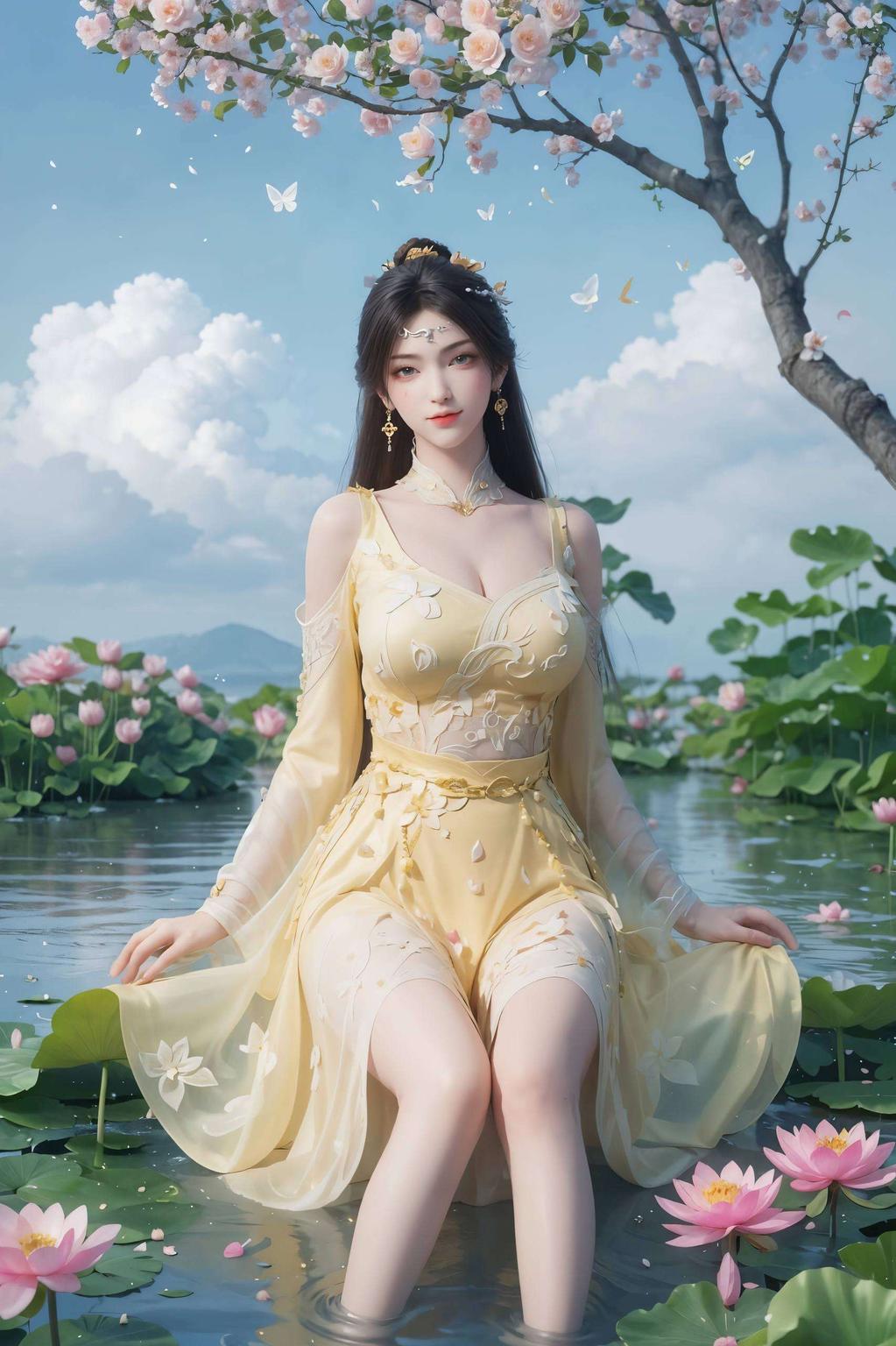 一触即达金瓶儿黑裙映暗夜