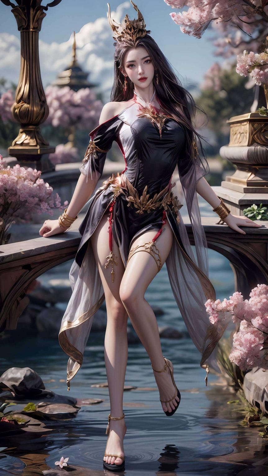 超清美女动漫酒玖师叔这款桌面主题清新脱俗