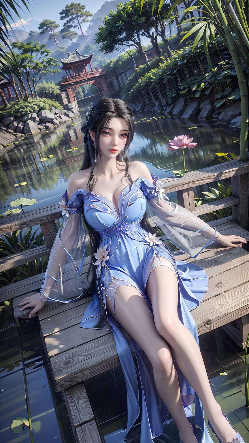 粉色梦幻李慕婉全屏动画壁纸