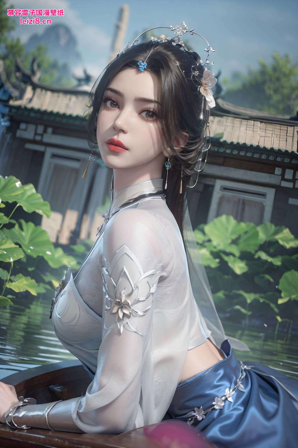 李慕婉精美壁纸粉色梦幻