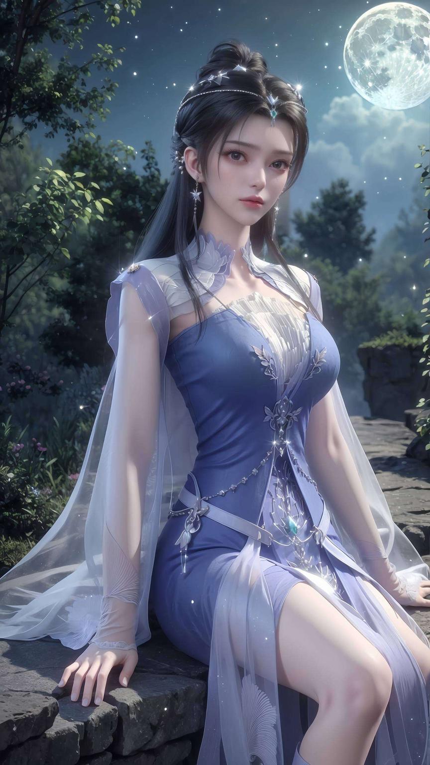 这款壁纸以李慕婉的柔美形象为主题伤感护眼壁纸PC动画