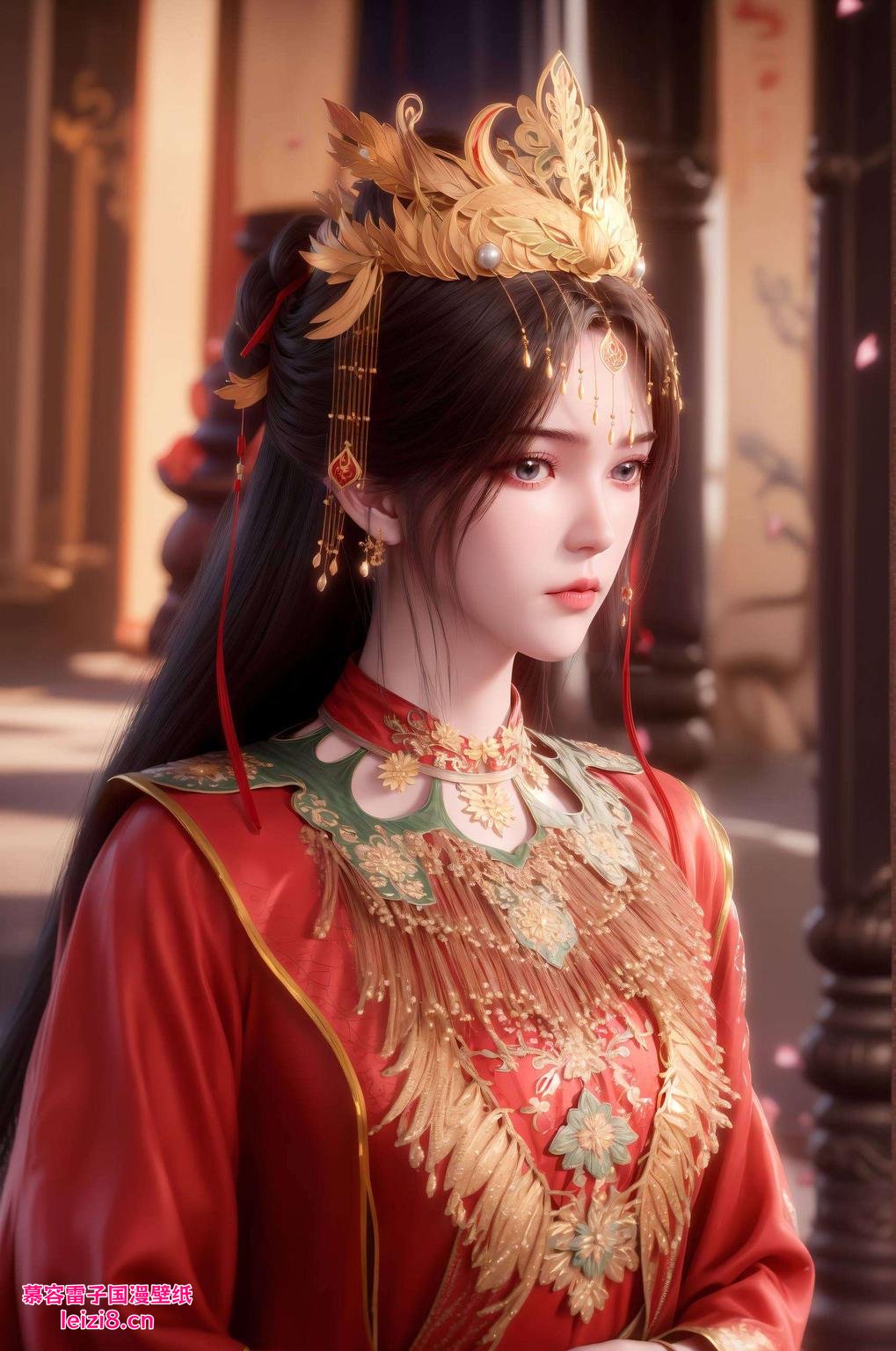 简洁大方AI国漫女神李慕婉优雅亮相