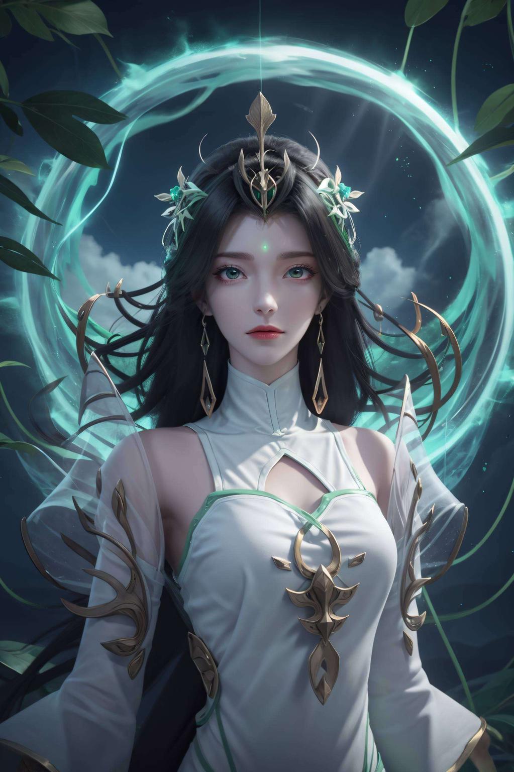 搭配柳枝摇曳的动态效果🍃🌿