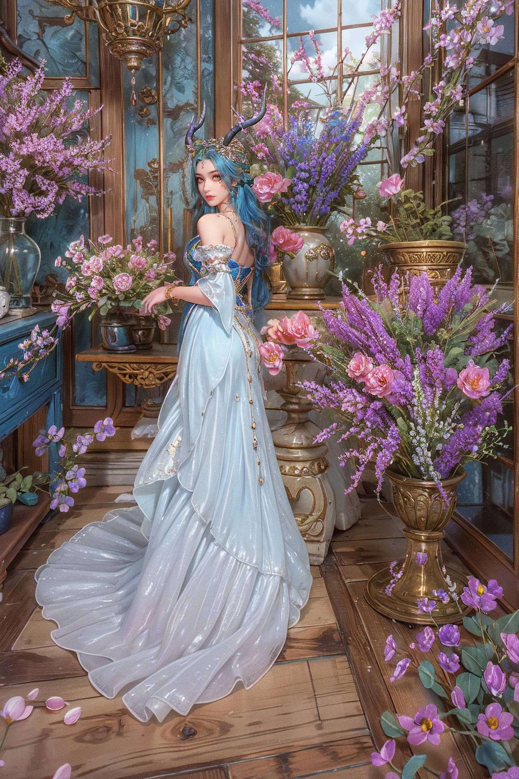 紫色背景更显神秘魅力画面细腻