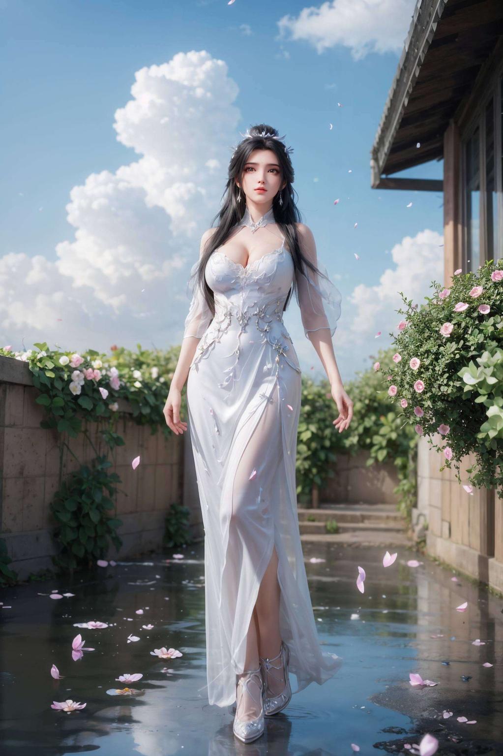 粉色背景映衬下简直是为安卓粉色控量身定制！看这诛仙陆雪琪飞升的壁纸