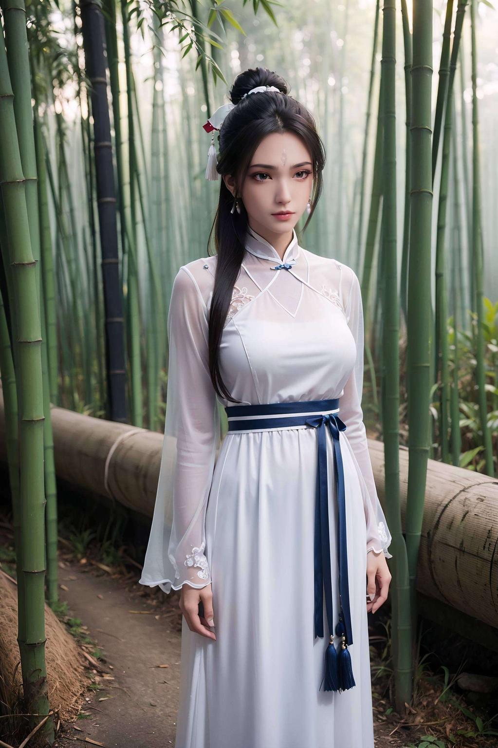 今天给大家带来一款极简风电脑桌面壁纸清新蓝调与雪琪的清冷气质完美融合