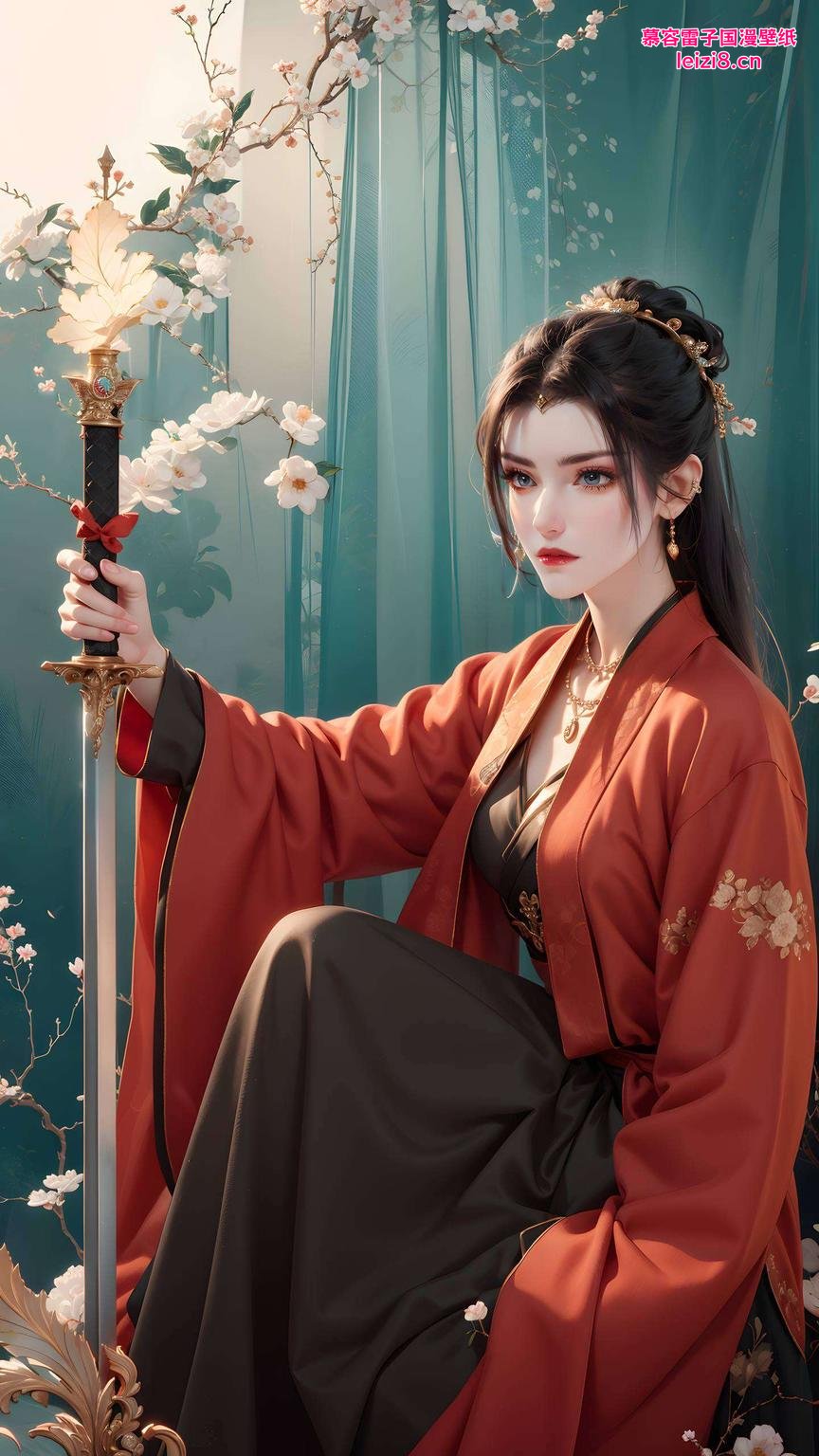 高清无水印的壁纸美女美杜莎以古风漫画为基调