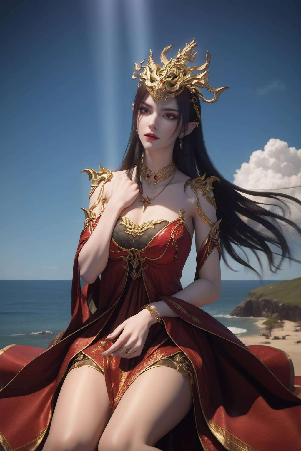 电脑桌面必备神秘蛇发美女