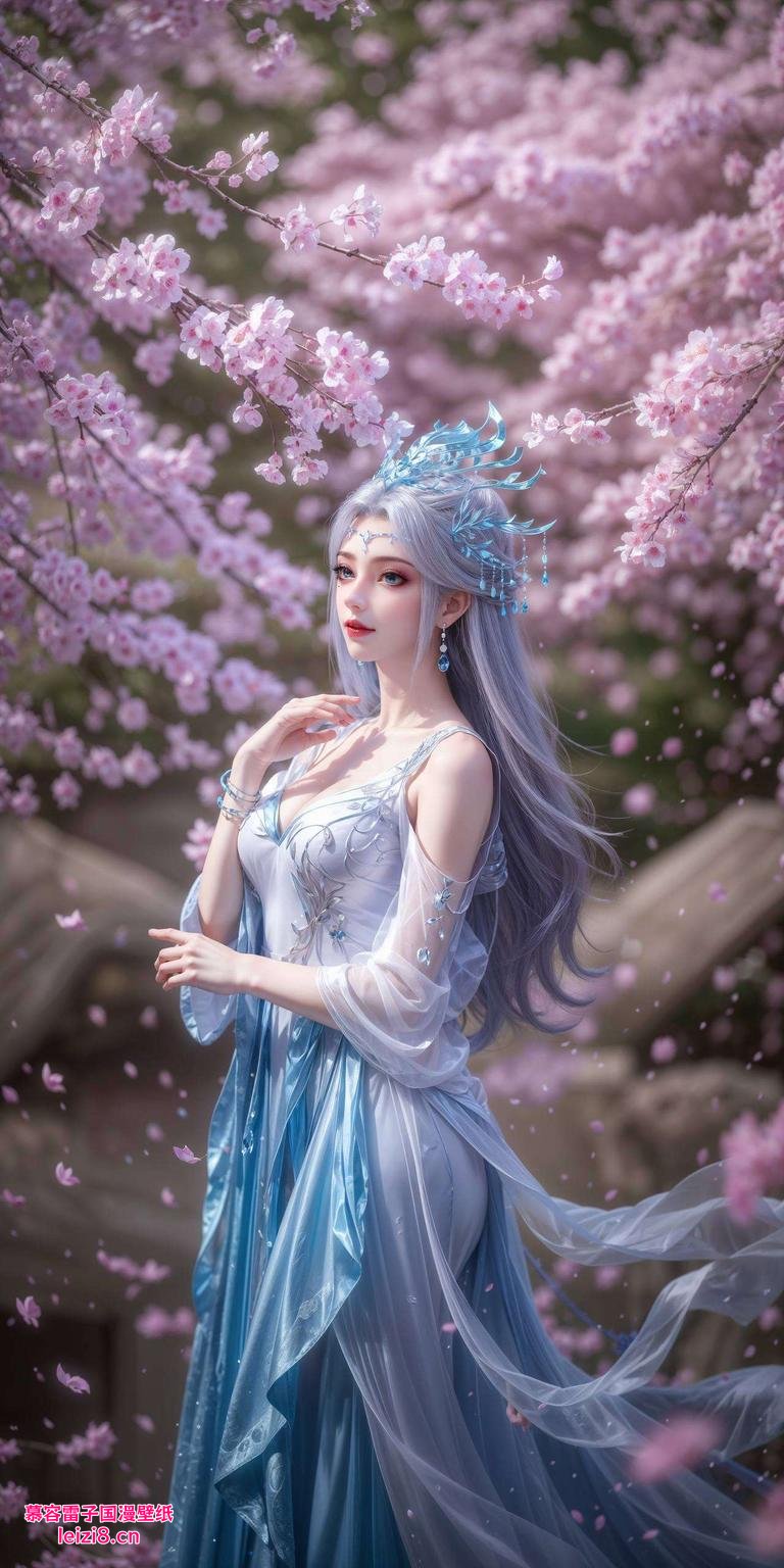 映衬出她灵动身影如梦如幻