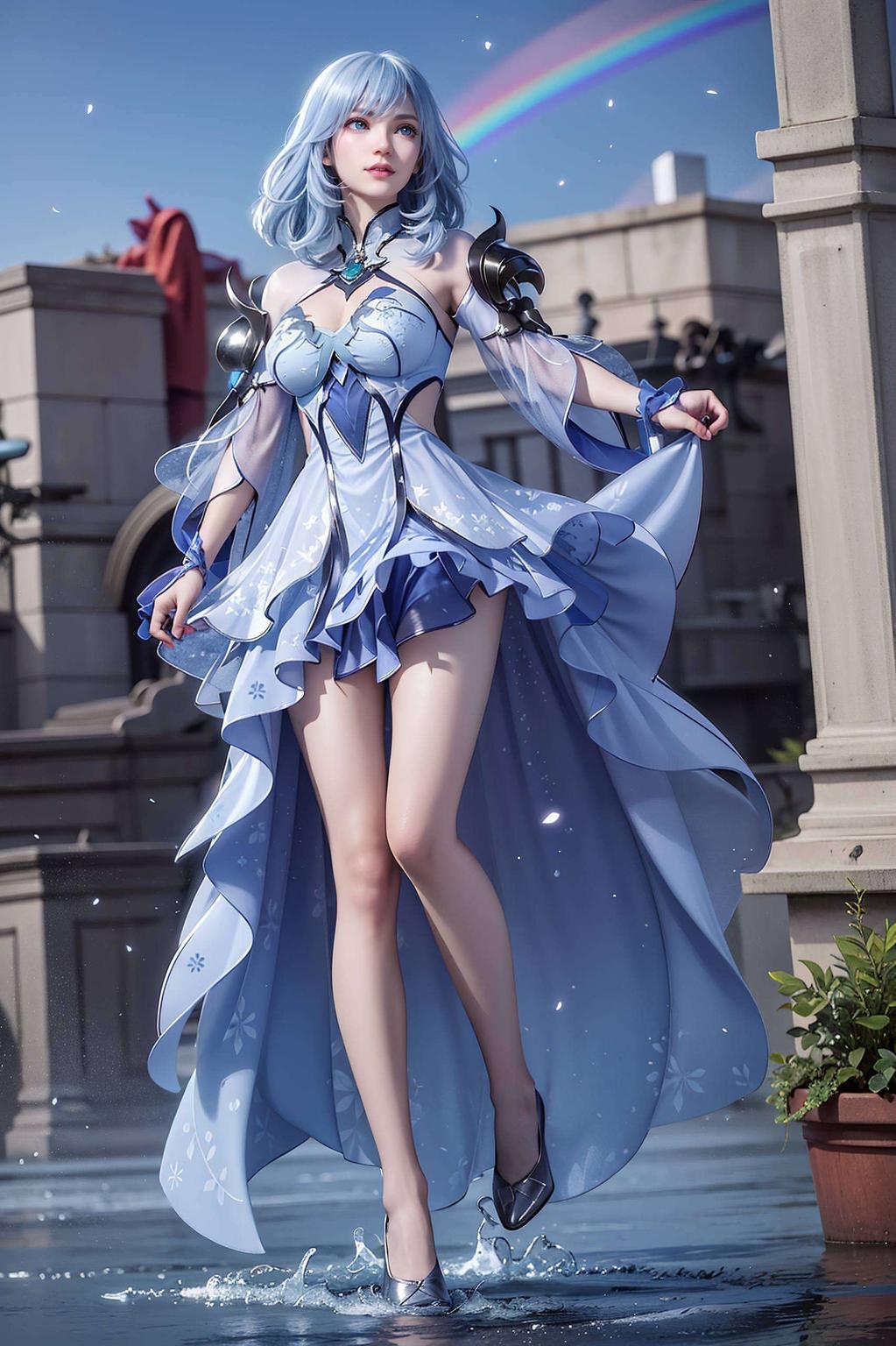 冰蓝的色调配上水元素的灵动让你的电脑桌面瞬间清新又冻感十足！