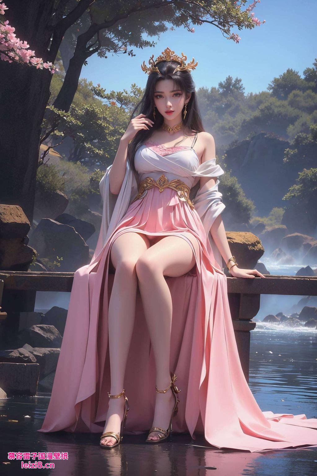 这款静态动漫壁纸仿佛仙子就在眼前