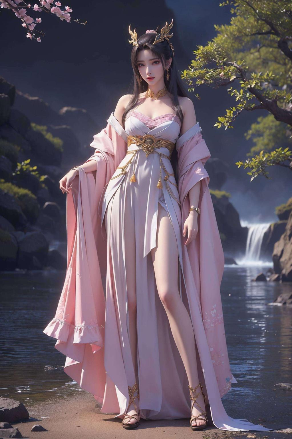 这款免费粉色系ipad壁纸紧身衣映衬出她的曼妙身姿