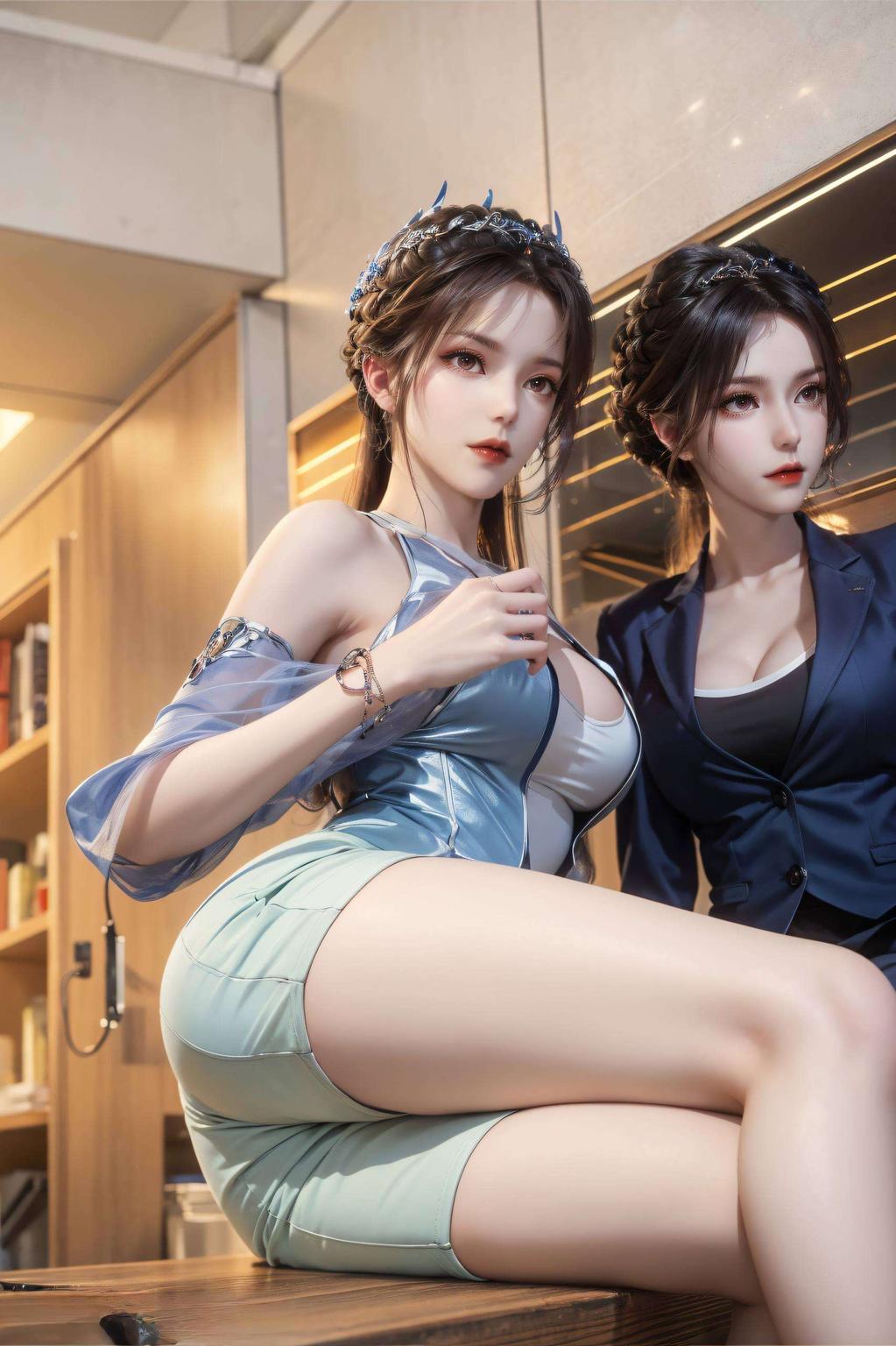 清新浪漫小舞和阿魅携手漫步在樱花树下