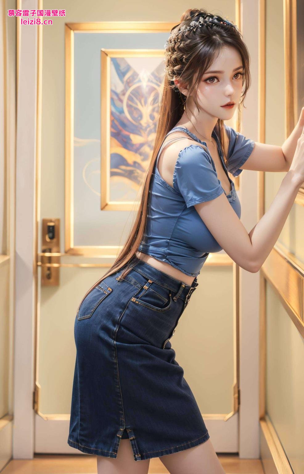 简直是完美像素的教科书！快让你的iPad桌面也变得萌萌哒吧！”今天给大家带来一款超可爱的女生壁纸！看这款小舞戴头套的壁纸