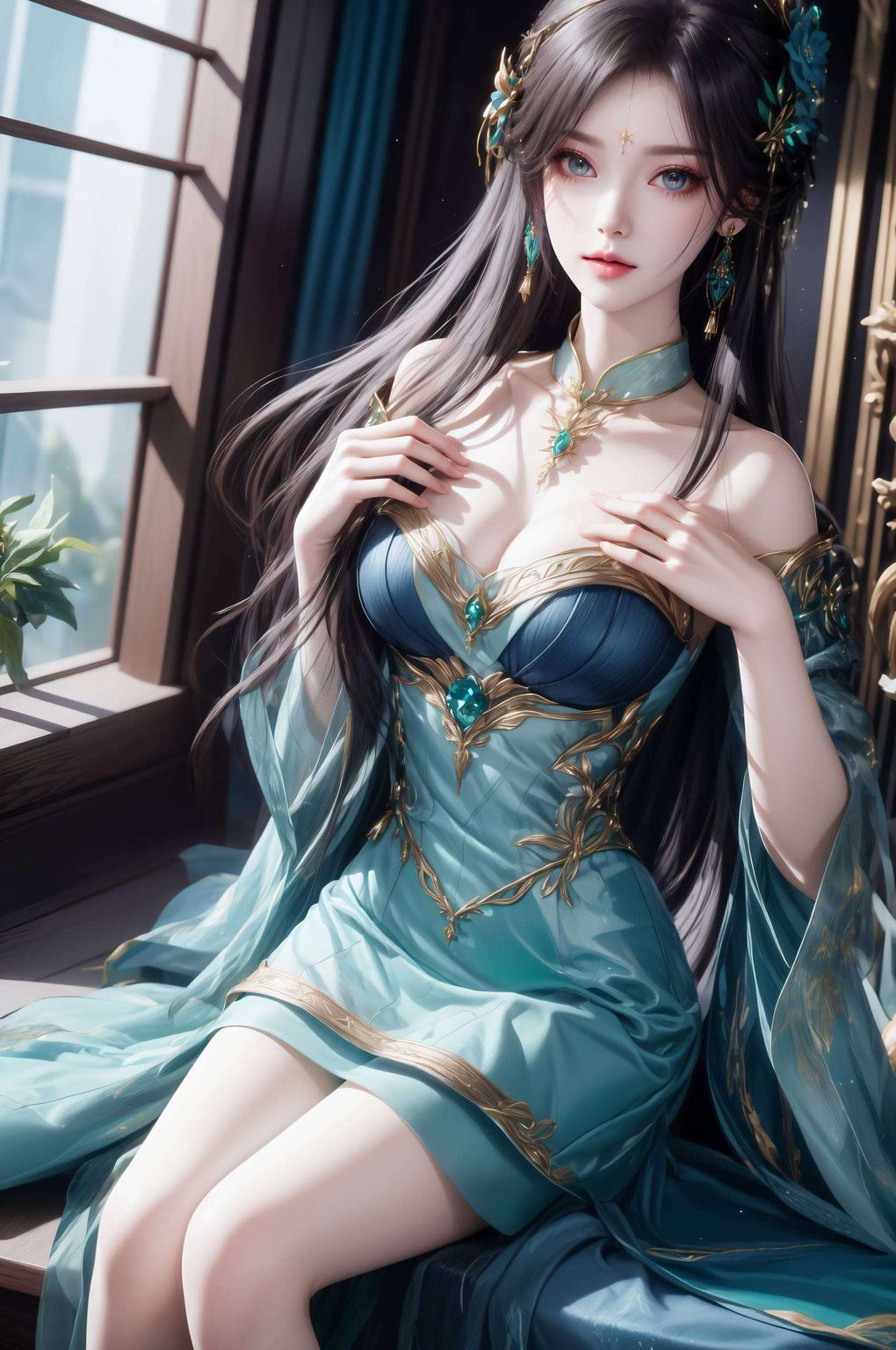 萧薰儿眼神温柔精致的细节