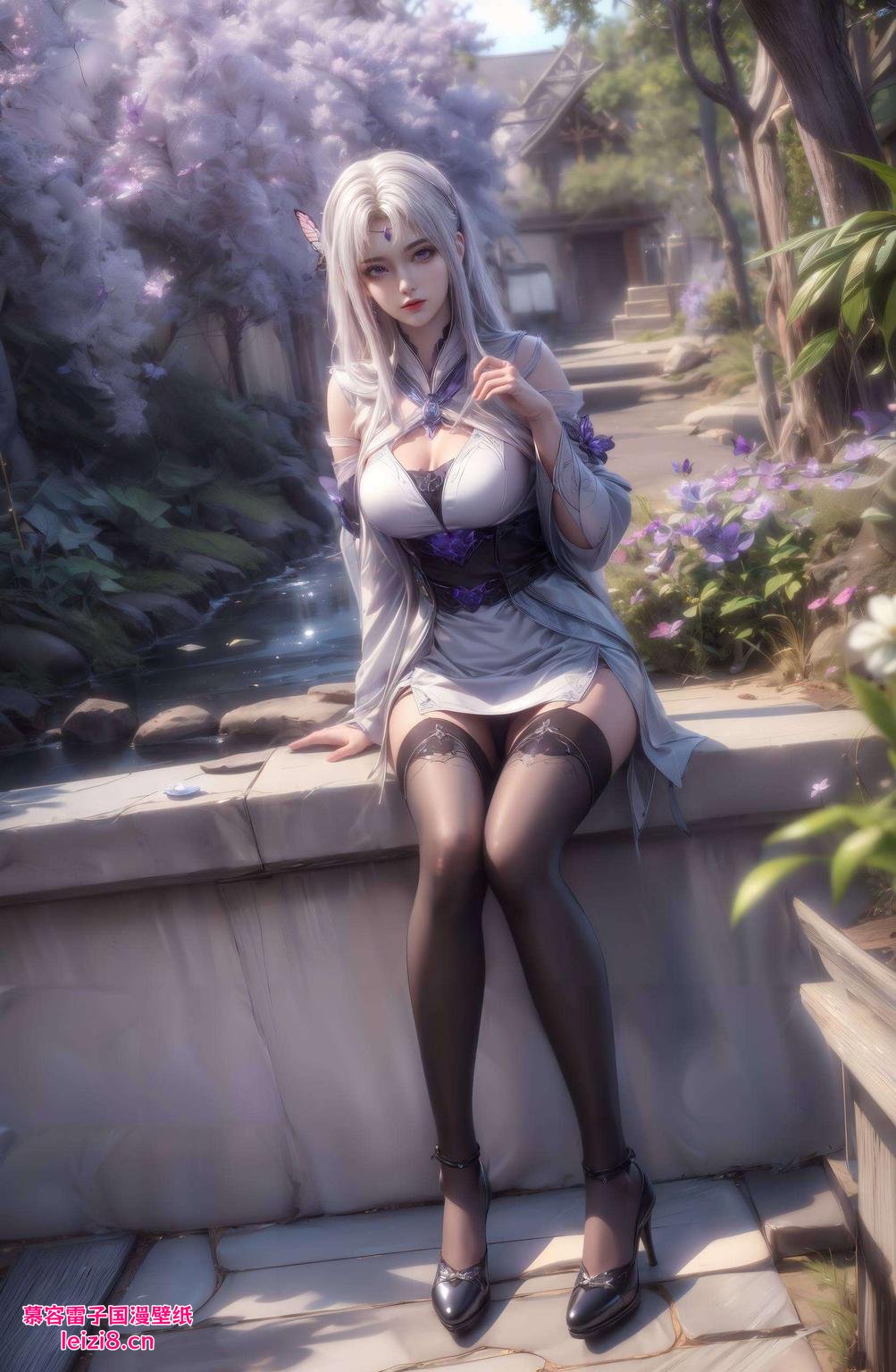 小医仙笔下生花电脑屏保壁纸