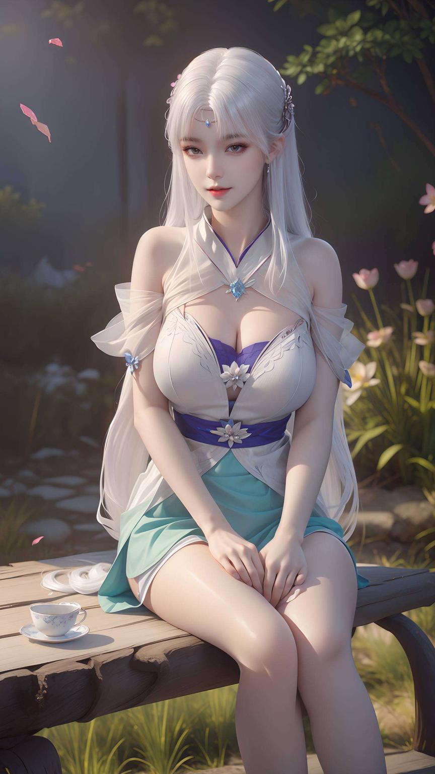 壁纸展示她婉约身影如画平板艺术