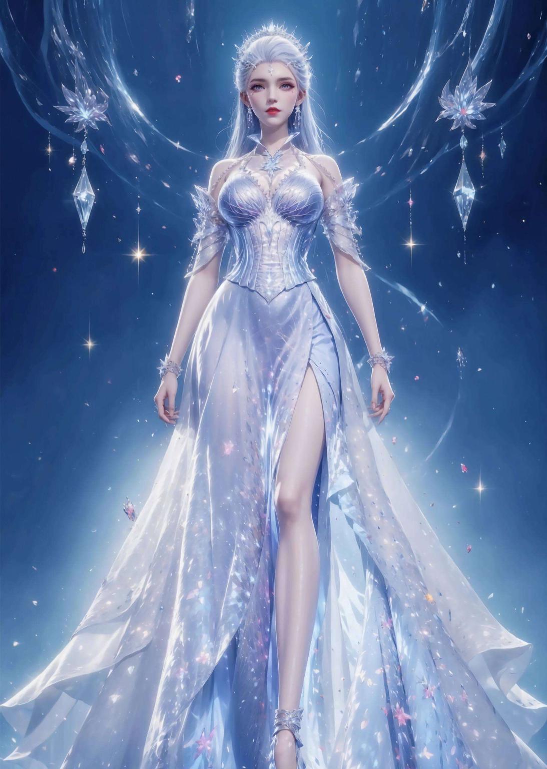 宛如冰雪世界中的精灵这款绝世唐门雪女高清壁纸