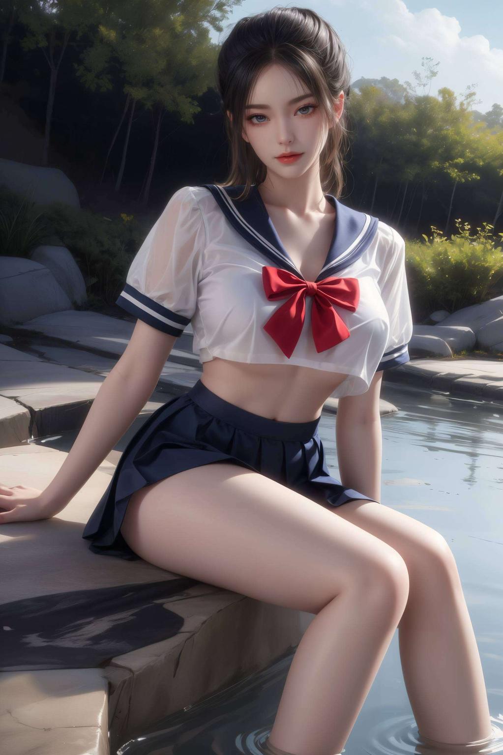 美艳动人焰灵姬露肚脐壁纸