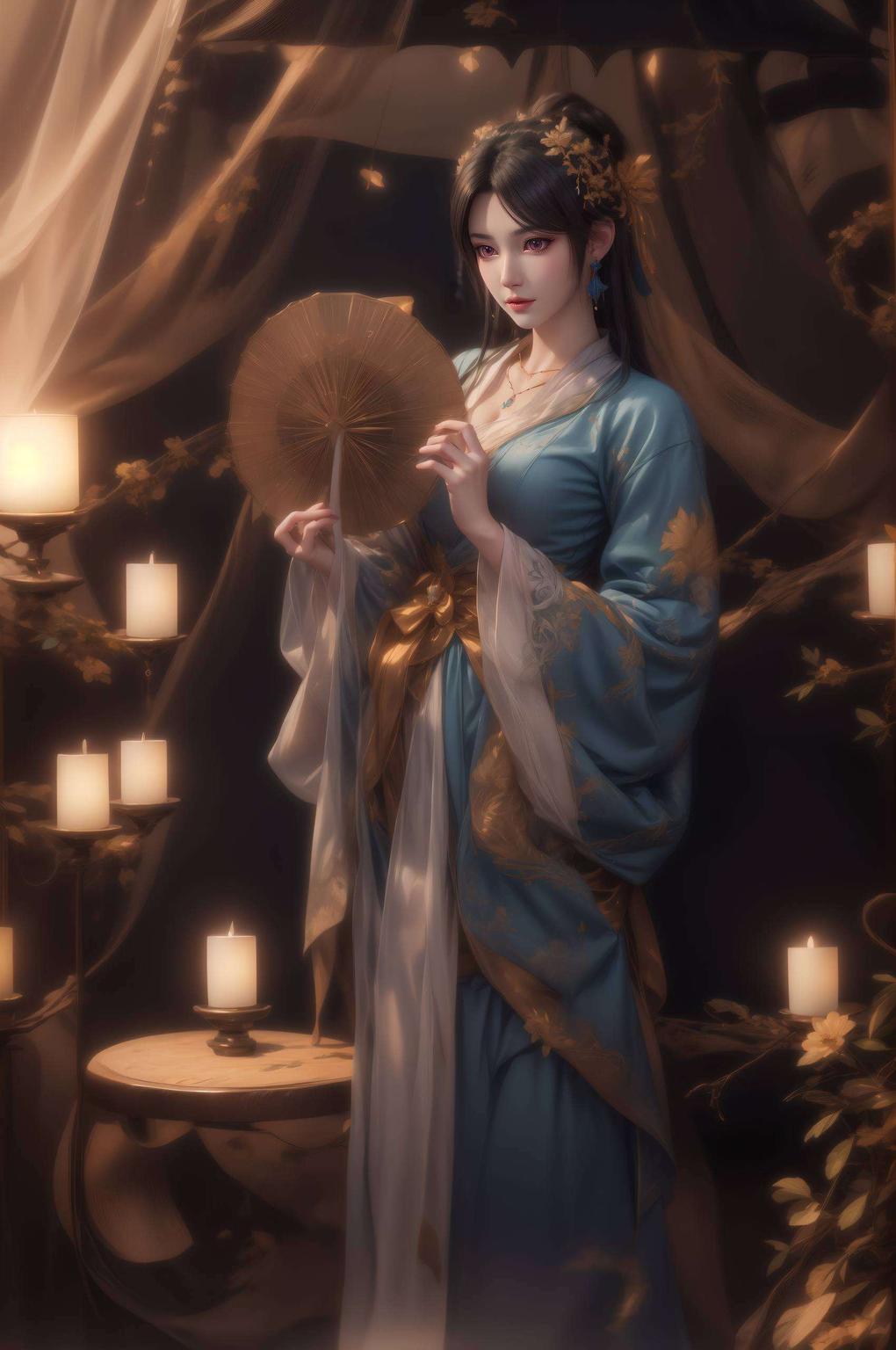 高清动画壁纸夭夭赤脚漫步花海