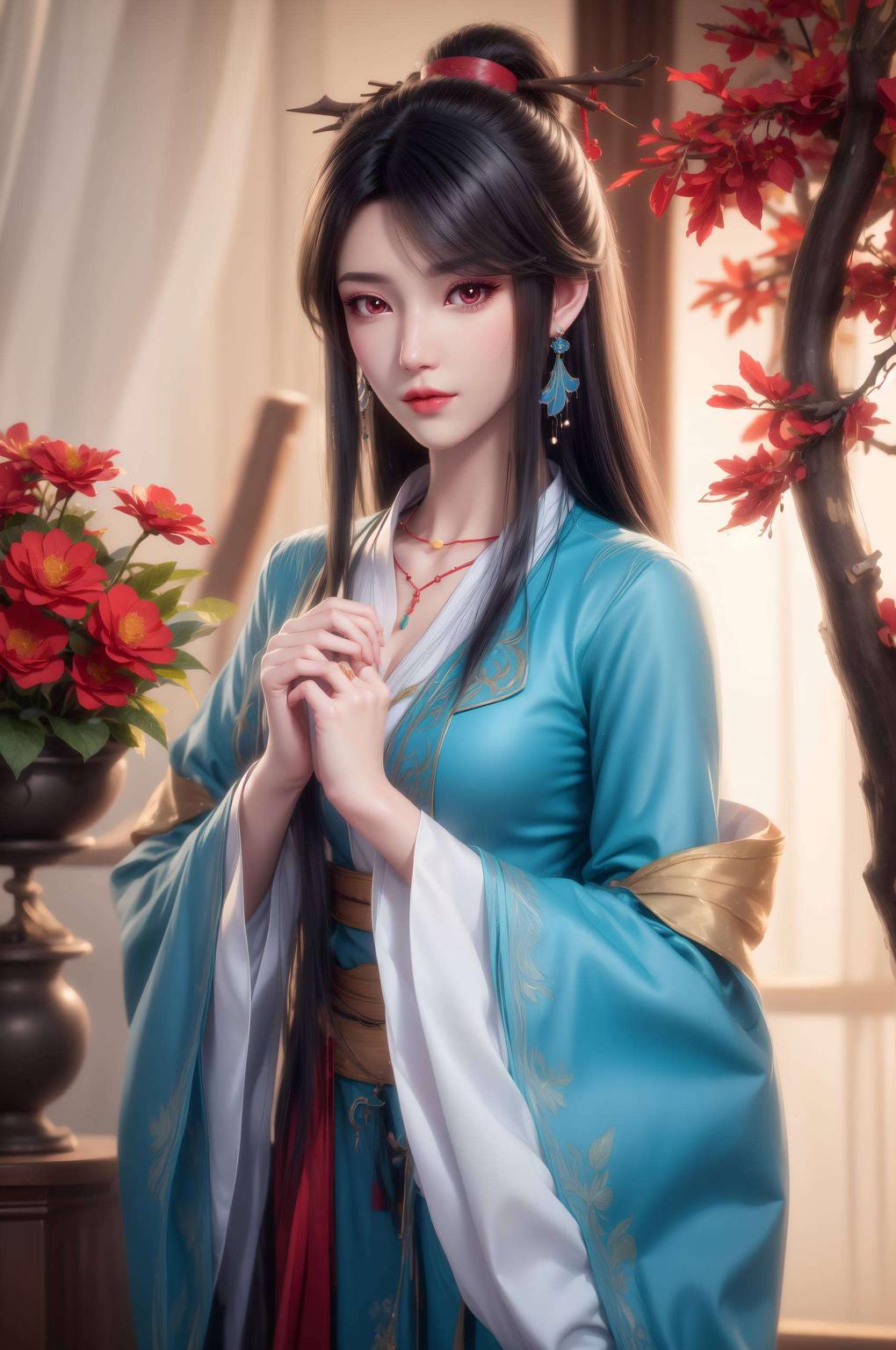 夭夭长大了元尊守护下的她更显灵动魅力！高清壁纸