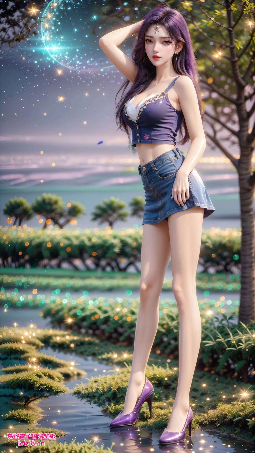 美得让人心动紫色游戏壁纸安卓必备！梦幻紫光映衬下