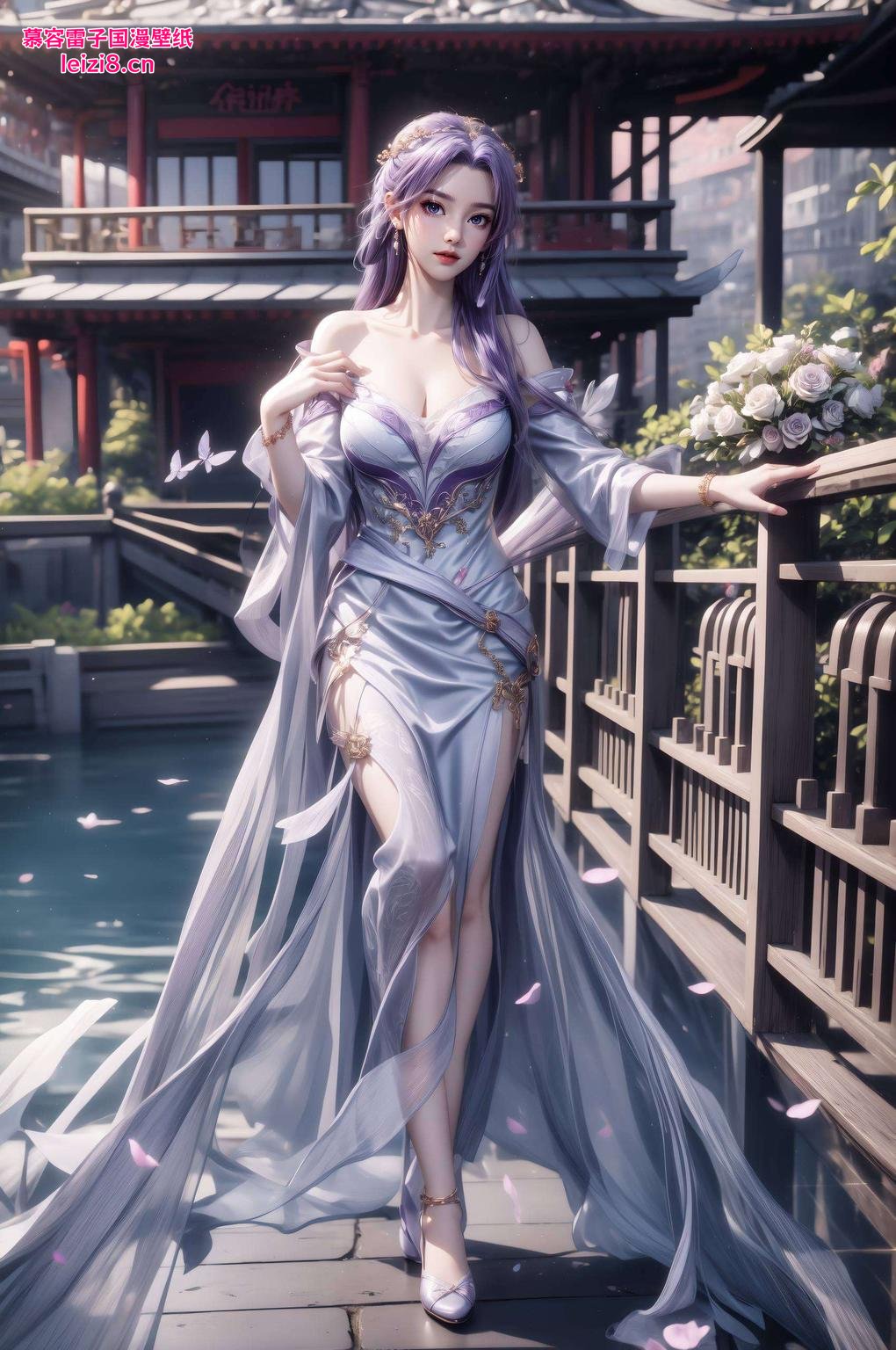 简洁优雅云霄旗袍壁纸