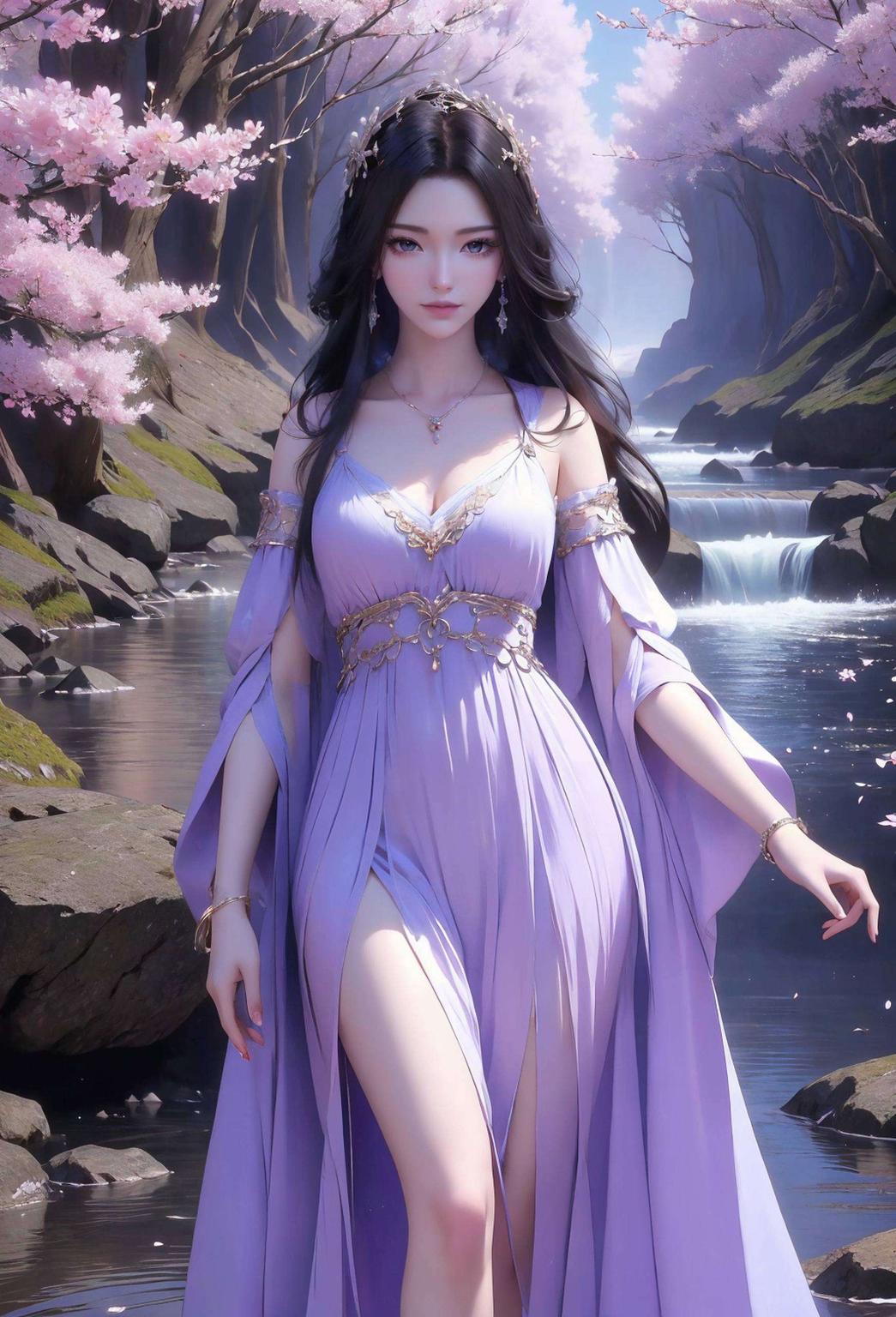 今天给大家带来一款唯美古风壁纸——紫灵“大家好